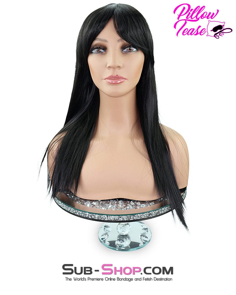 9959AE-SIS      Sissy Barbie 21" Long Straight Black Roleplay Sex Wig - Image 7