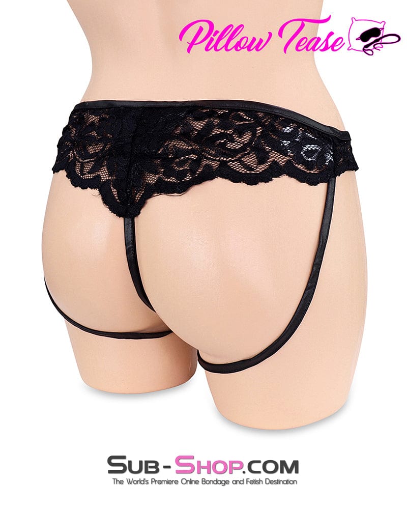 6877DL Sissy Bimbo Black Lace Forced Feminization Fantasy Mistress Sessions Pouch Man Panties - Image 4