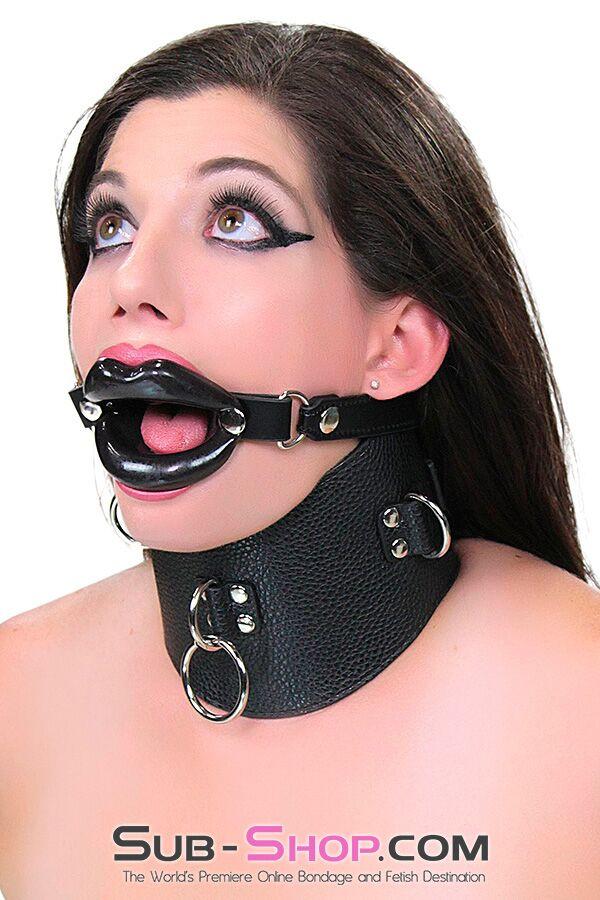 2438M-SIS Sissy Boi Bondage Rag Doll Black Female Led Relationship Sex Lips Strapped Open Mouth Gag - Image 3