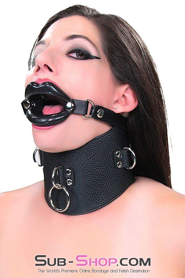 2438M-SIS Sissy Boi Bondage Rag Doll Black Female Led Relationship Sex Lips Strapped Open Mouth Gag - Image 4
