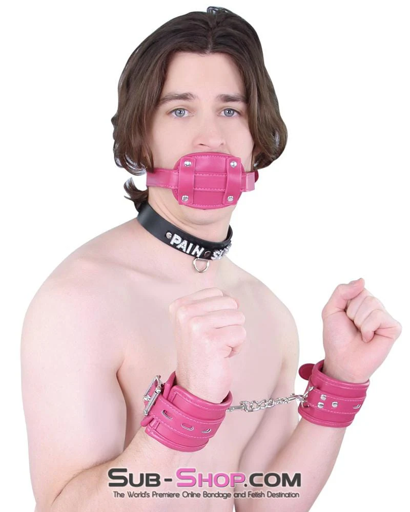 9054DL-SIS Sissy Boi Deep Throat Sex Bomb Cross-Dressing Sissy Pink Locking 4" Long Rubber Penis Gag - Image 11