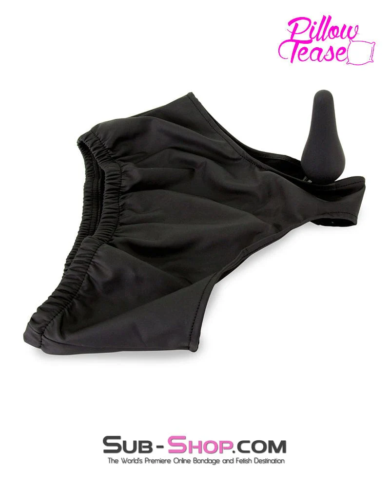 5723M-SIS      Sissy Boi Leather Look 4 Feminization Way Stretch Silicone Butt Plug Sexy Man Panties - Image 6