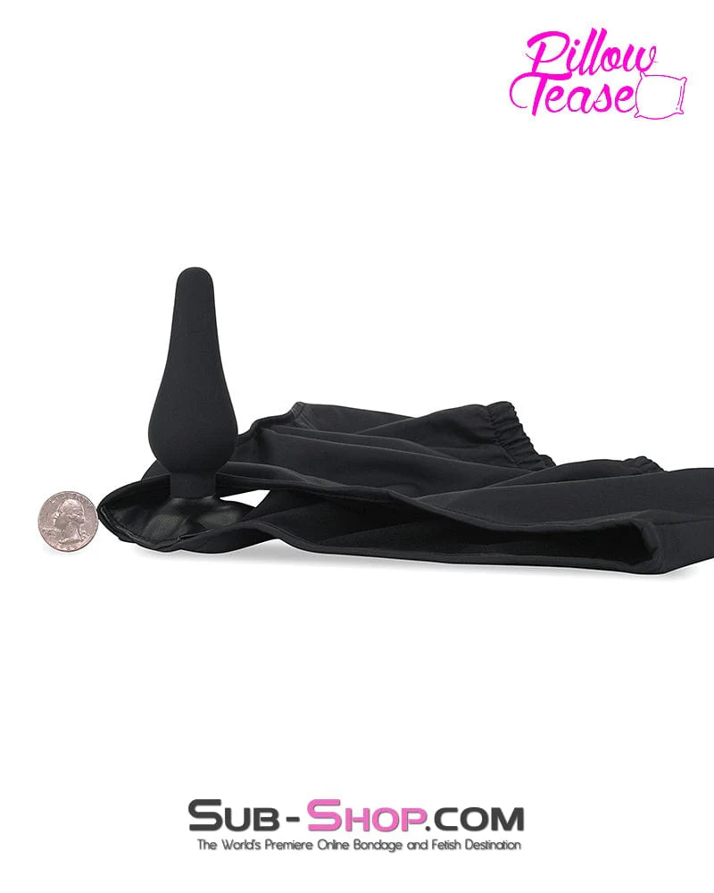 5723M-SIS      Sissy Boi Leather Look 4 Feminization Way Stretch Silicone Butt Plug Sexy Man Panties - Image 8