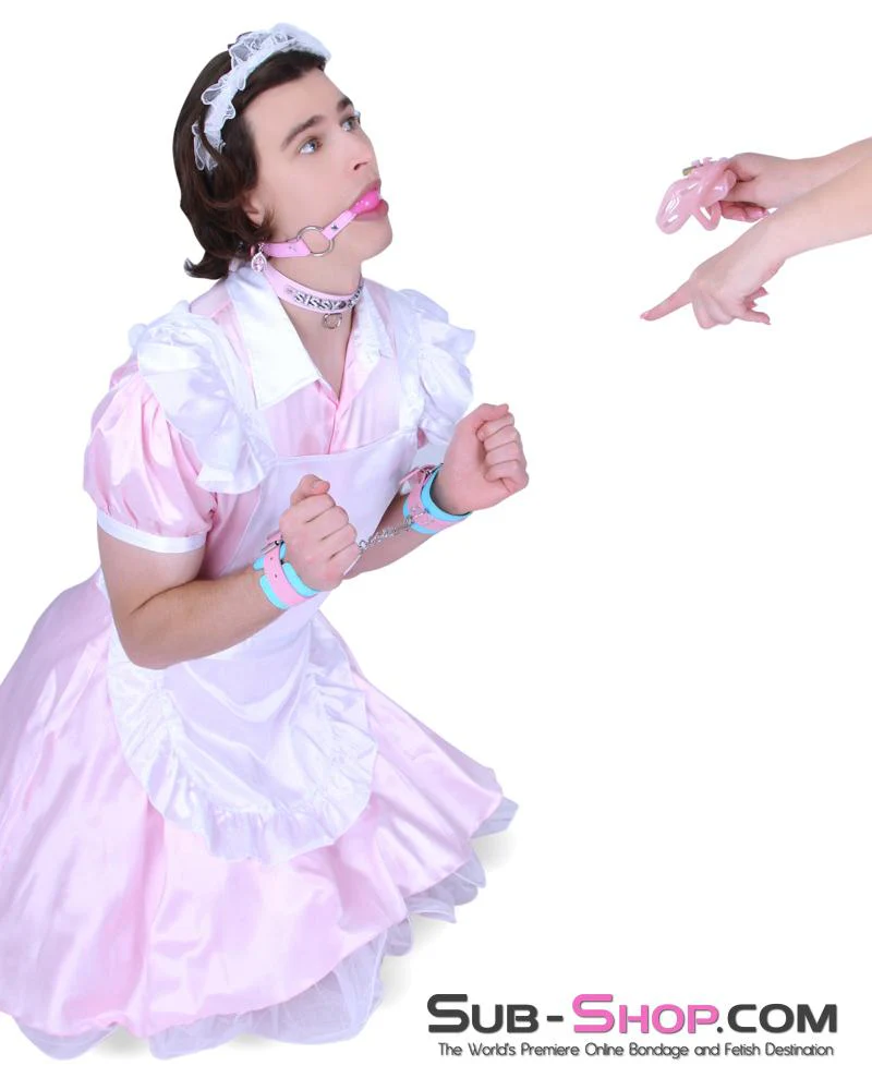 5764AE      Sissy Boi Maid Costume Sissy Roleplay Slave Serving Dress - Image 10