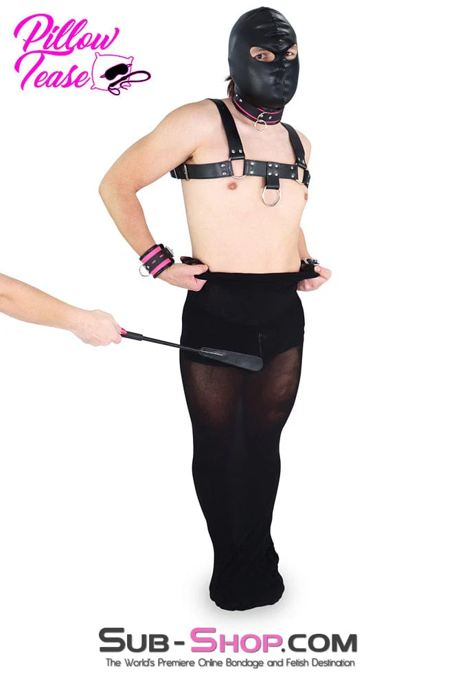 0389DL-SIS      Sissy Bondage Chest Harness with Front Lead Ring - Image 21