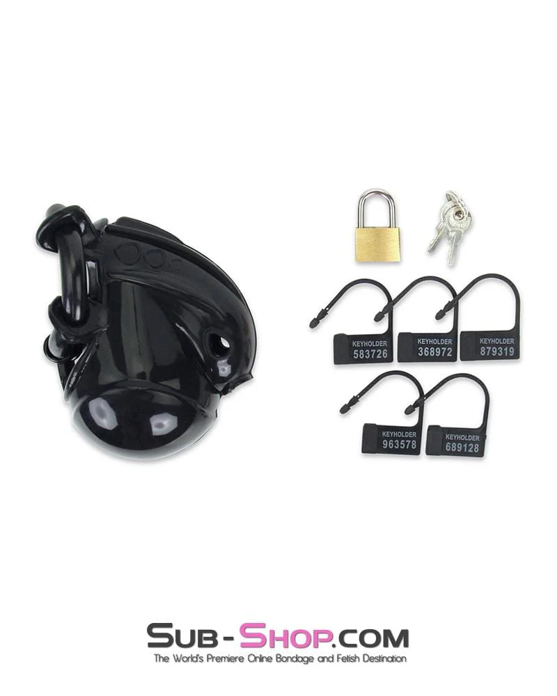 6897M-SIS      Sissy Bondage Full Coverage Cock Locker Male Chastity Tease and Denial Cage - Image 16