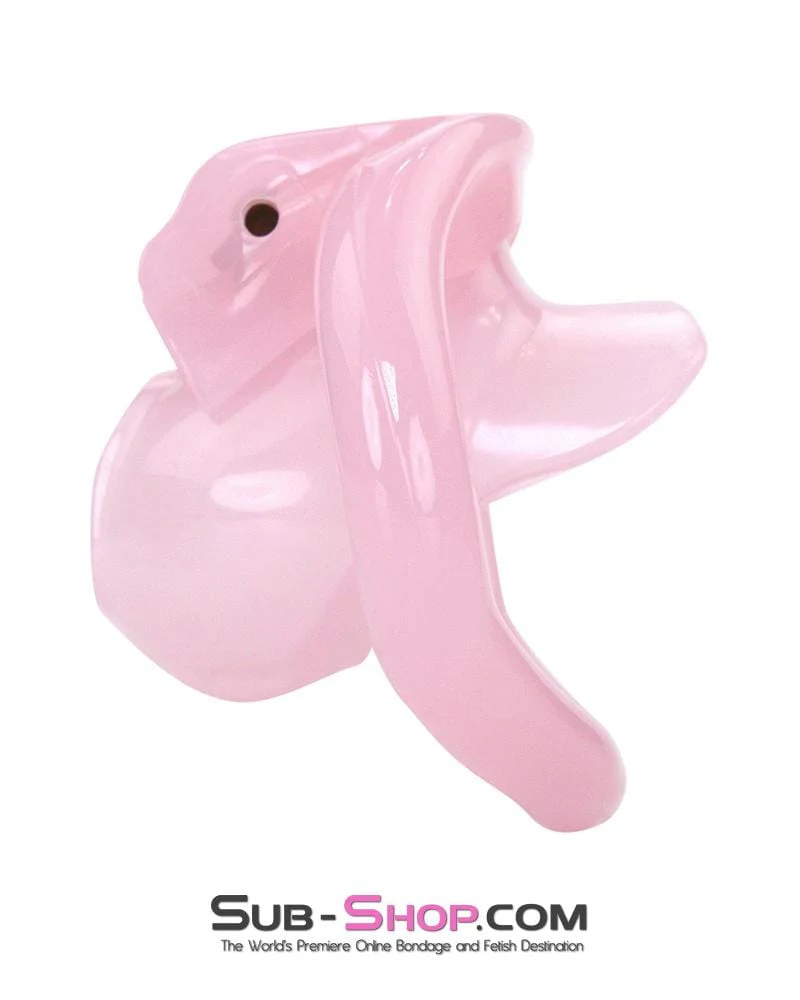 1581AR Sissy Cuckold Mini Pink High Security Locking Male Chastity