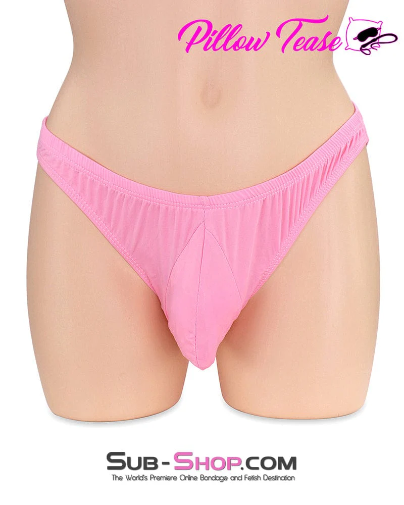 7013DL Sissy Hypnosis Slut Pink Pouch Man Panties Crossdressing Gear - Image 3