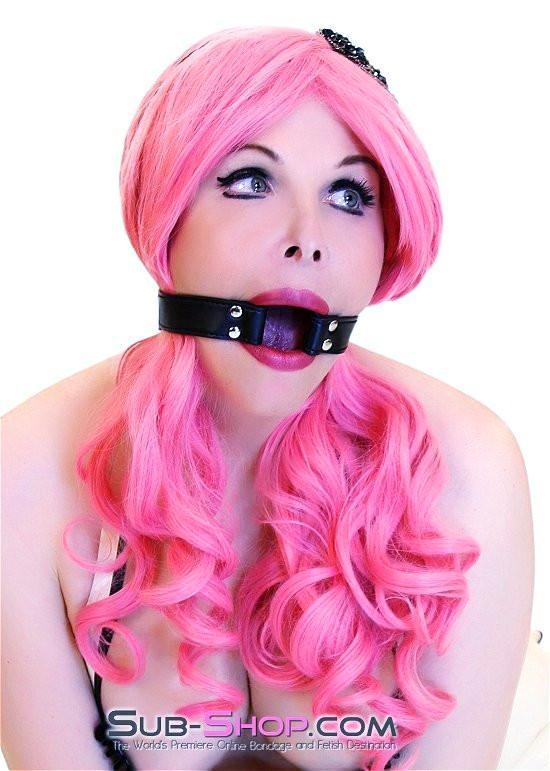 8958DL-SIS      Sissy Mistress Slave Bondage Basics Leatherette Open Mouth Ring Gag - Image 16