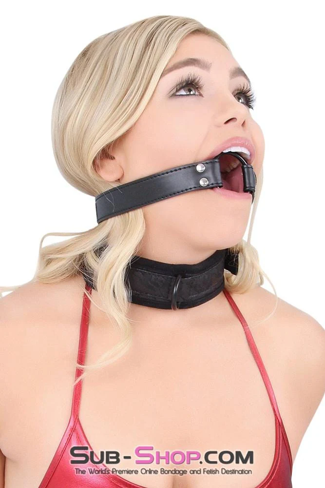 8958DL-SIS      Sissy Mistress Slave Bondage Basics Leatherette Open Mouth Ring Gag - Image 18