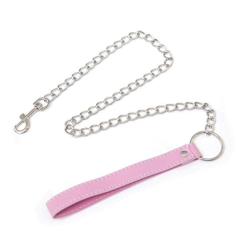 2785MQ-SIS      Sissy Pink Handle Chained Bondage Leash - Image 2