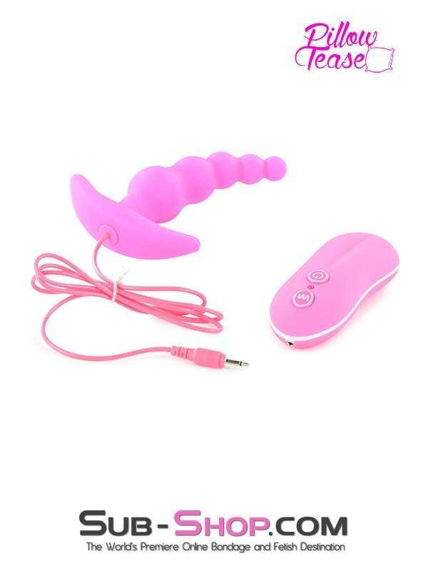 1503M-SIS      Sissy Pink Thriller Vibrating Graduated Silicone P-Spot Anal Plug - Image 2