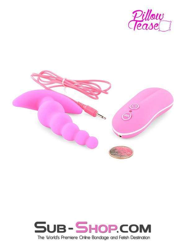 1503M-SIS      Sissy Pink Thriller Vibrating Graduated Silicone P-Spot Anal Plug - Image 6
