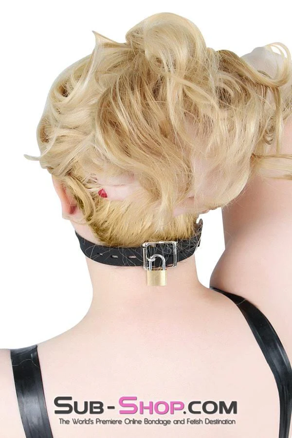 0806M-SIS    Sissy Slave Minx Sissy Submissive Locking 2" Wide Black Silicone Comfort Ring Gag - Image 6