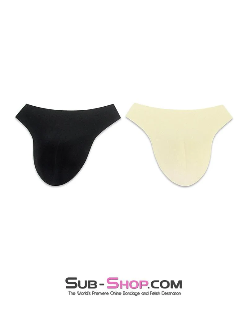 8825AE Sissy Slave Pussy Black Padded Fake Vagina Panty Insert - Image 16
