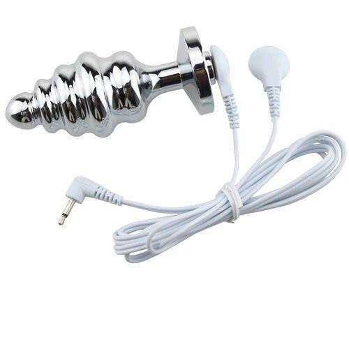 9797M-SIS Sissy Submissive Electro-Stim Christmas Tree Steel Butt Plug