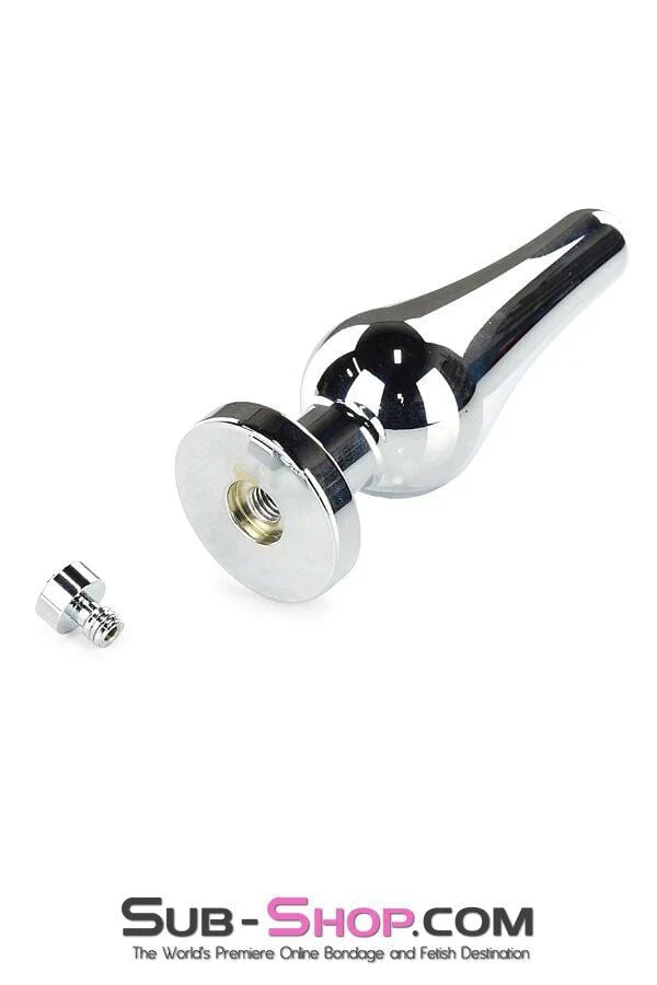 9796M-SIS Sissy Submissive Electro-Stim Classic Tapered Steel Butt Plug - Image 5