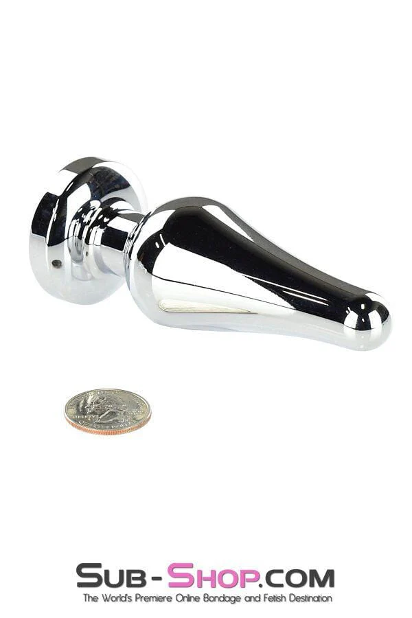 9796M-SIS Sissy Submissive Electro-Stim Classic Tapered Steel Butt Plug - Image 6