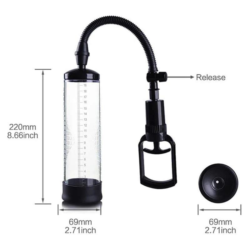 7342M-SIS Sissy Tease Penis Enlarger Pump, Trigger Vacuum - Image 7