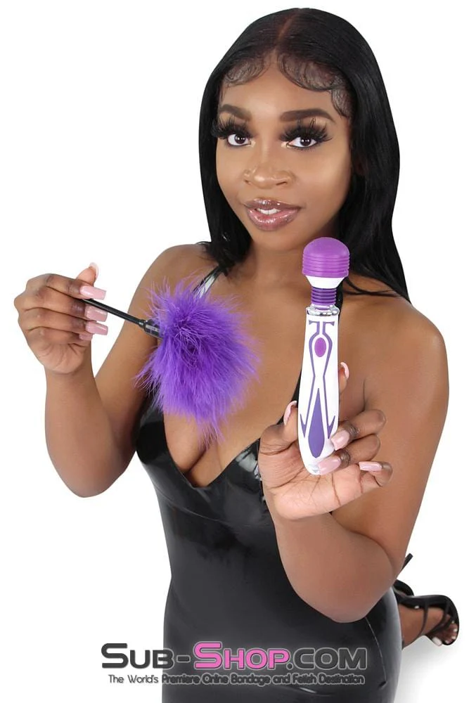 7898M-SIS Sissy Teaser Purple Head Feather Tickler - Image 11