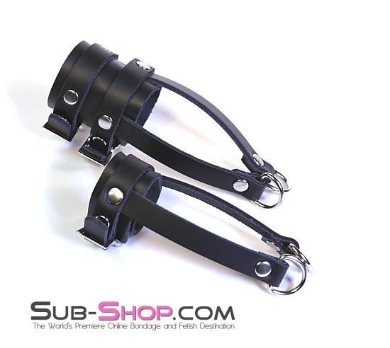 0788A-SIS Sissy's Leather Buckling Ball Stretcher Bondage Strap