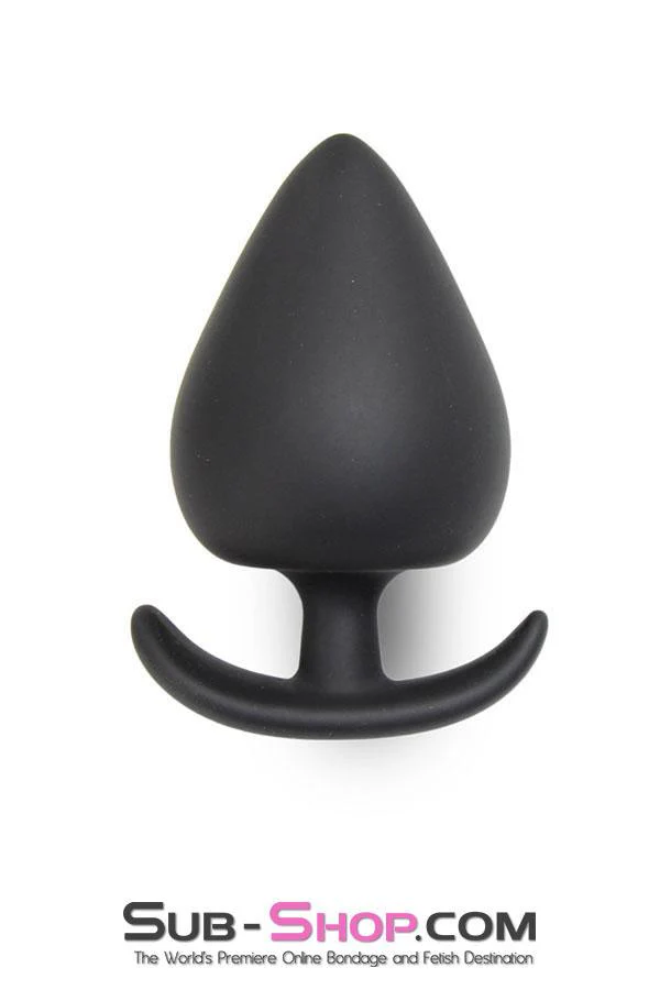 9825M-SIS      Sissy's Really BIG Black XXL Silicone Anal Plug - Image 2