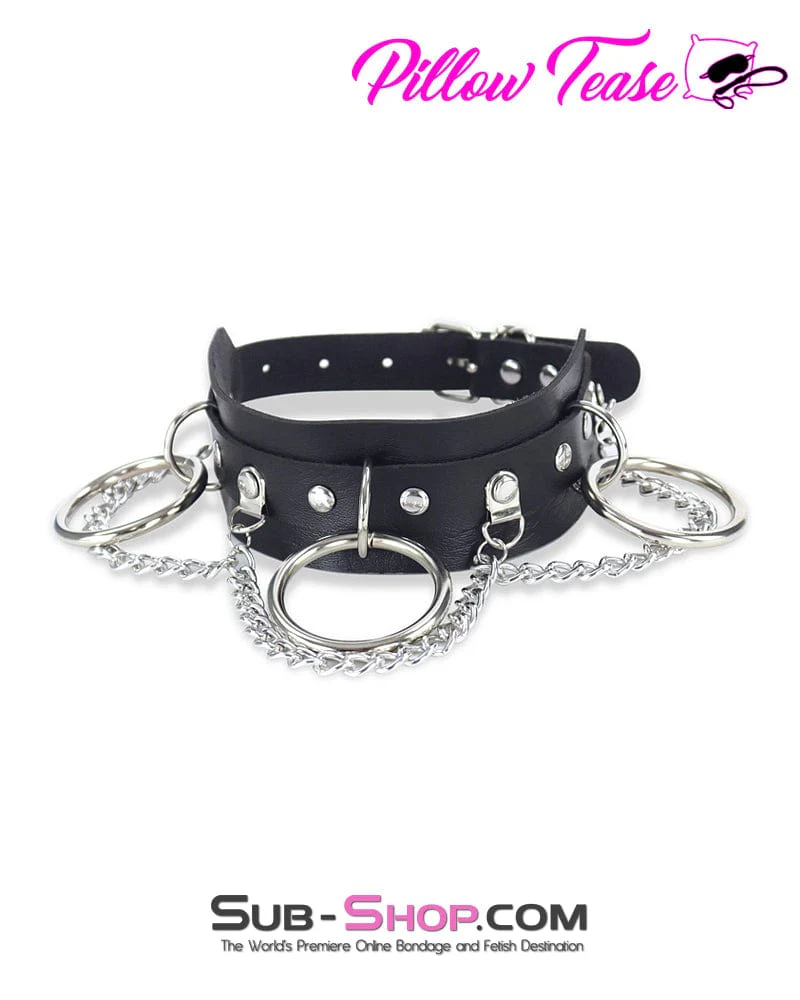 0838DL      Slave Dancer Chained Bondage Collar - Image 4