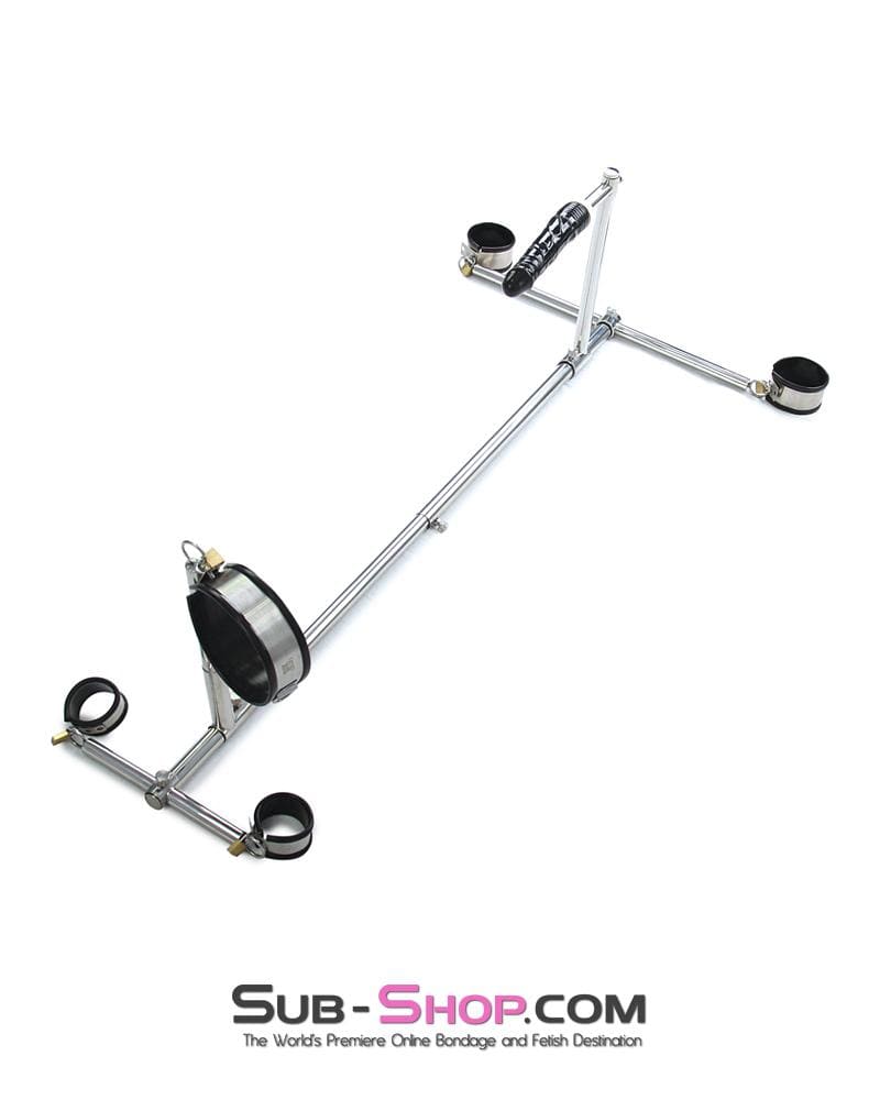 9968M Slave Stockade with Stainless Steel + Rubber Cuffs and Dildo Set – Large / Extra Large Size - Image 13