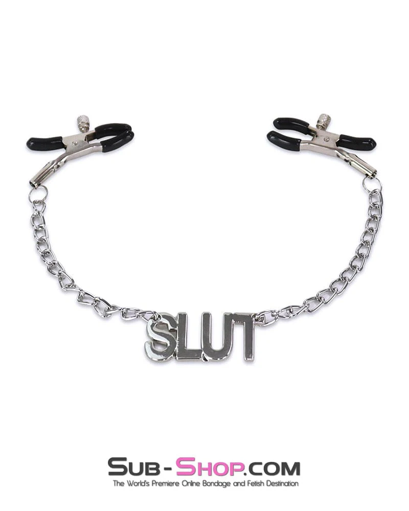 7283DL      SLUT Adjustable Nipple Clamps with SLUT Tag - Image 2