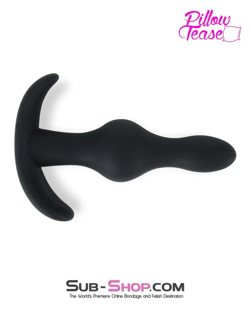 0649E      Small Black Silicone Anal Exciter Butt Plug