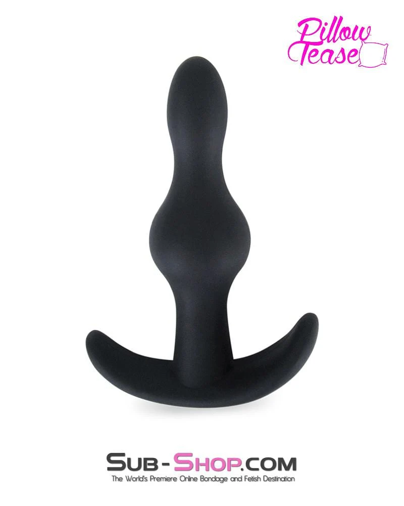 0649E      Small Black Silicone Anal Exciter Butt Plug - Image 3