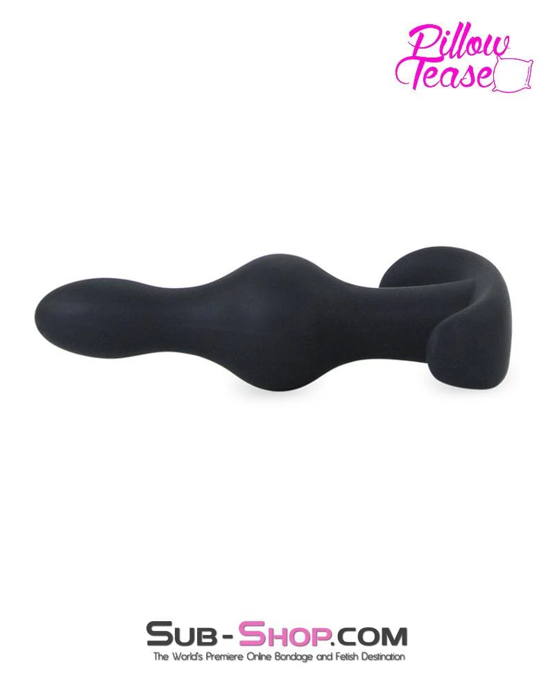 0649E      Small Black Silicone Anal Exciter Butt Plug - Image 5
