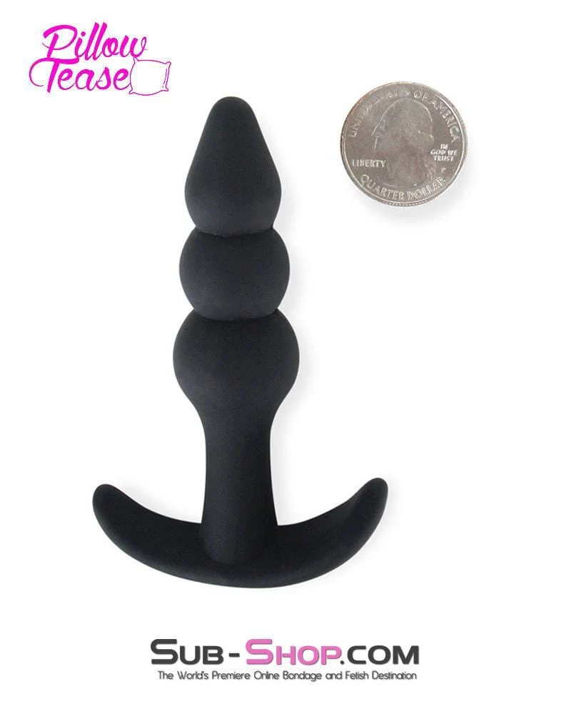 0650E      Small Black Silicone Ripple Butt Plug 🔥 FINAL CLEARANCE – Last Chance! - Image 2