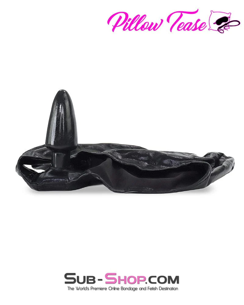 3499DL Spandex Butt Plug Pants with Large Black Anal Plug - Image 5