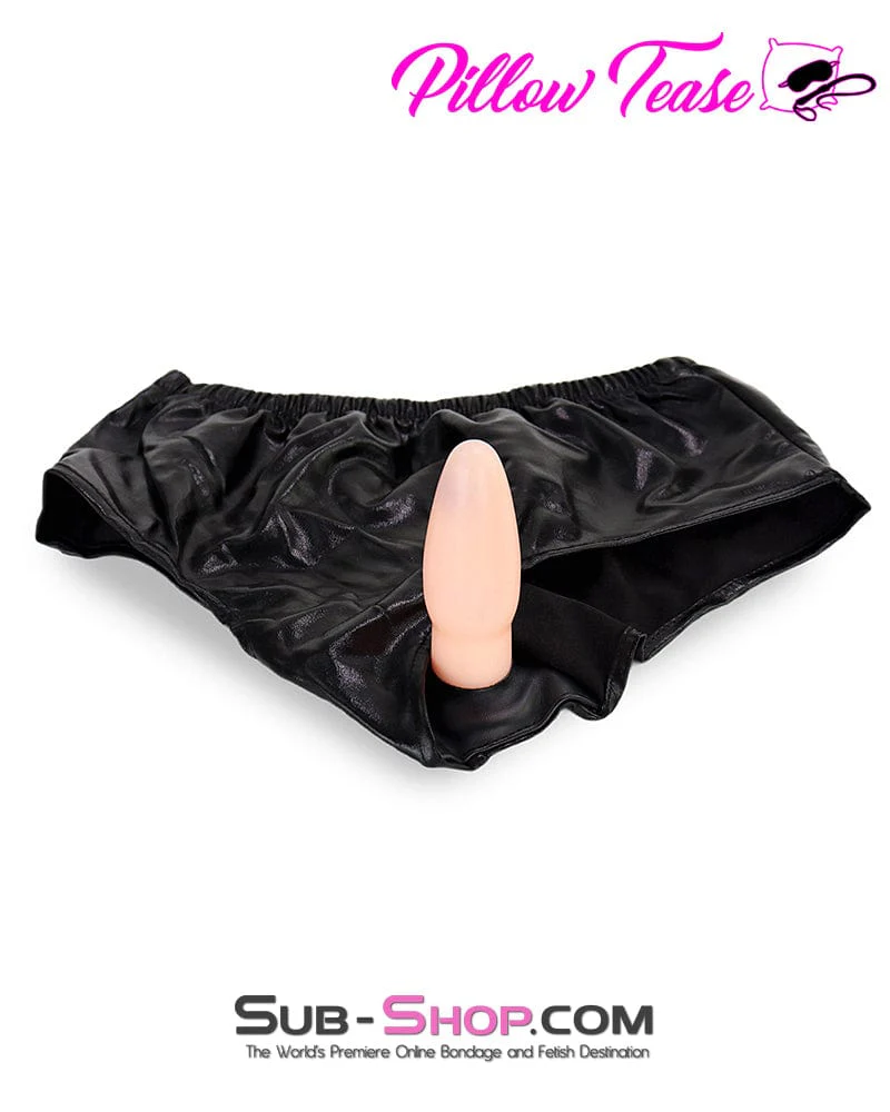 2732DL-SIS Spandex Butt Plug Panty Sissy with Medium Flesh Anal Plug - Image 2
