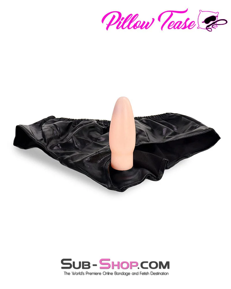 2732DL-SIS Spandex Butt Plug Panty Sissy with Medium Flesh Anal Plug - Image 6
