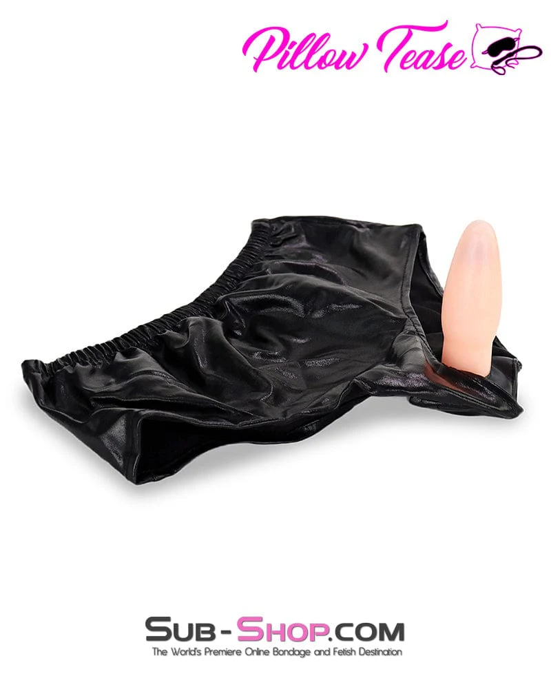 2732DL-SIS Spandex Butt Plug Panty Sissy with Medium Flesh Anal Plug - Image 8