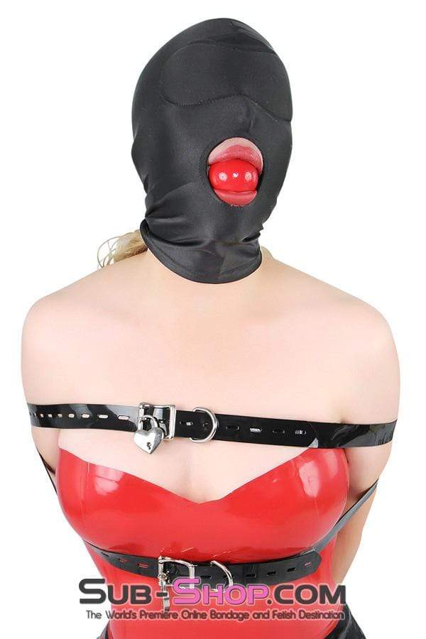 1698DL      Spandex Open Mouth Trainer Hood with Sewn In Blindfold - Image 7