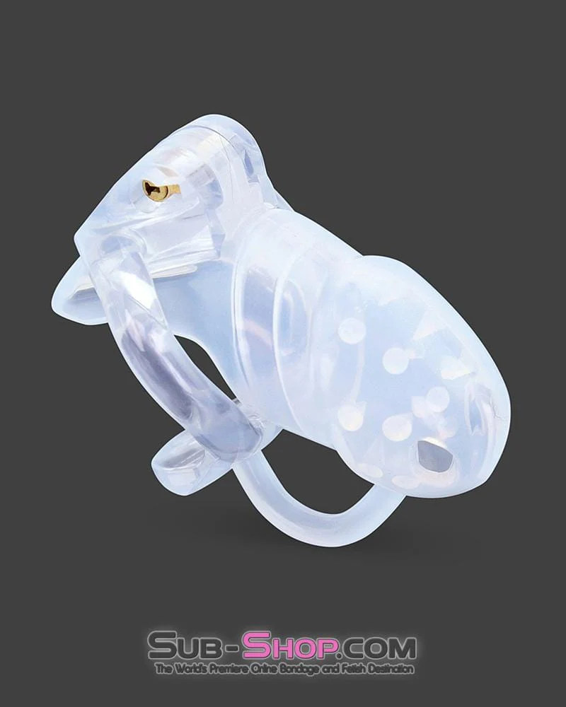 1388AR Spiked Short Cock Blocker High Security Locking Male Chastity Device