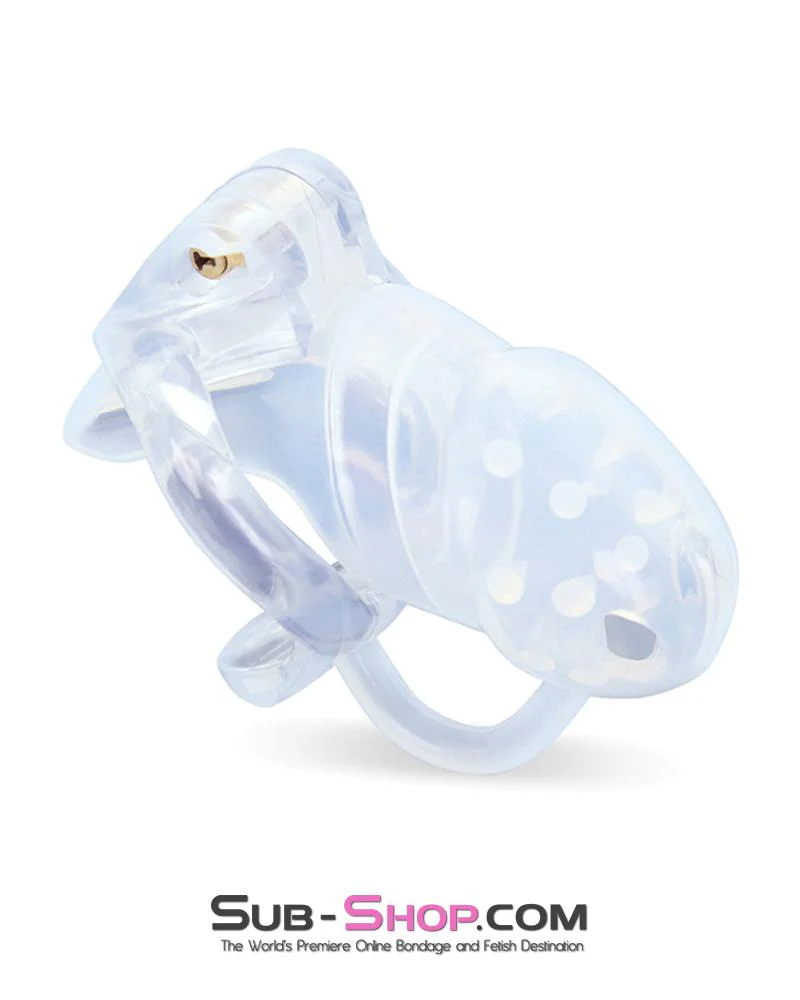 1388AR Spiked Short Cock Blocker High Security Locking Male Chastity Device - Image 4