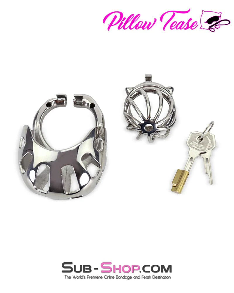 0974AR      Steel Ball Trap Wire Teasing Cock Cage Chastity - Image 11