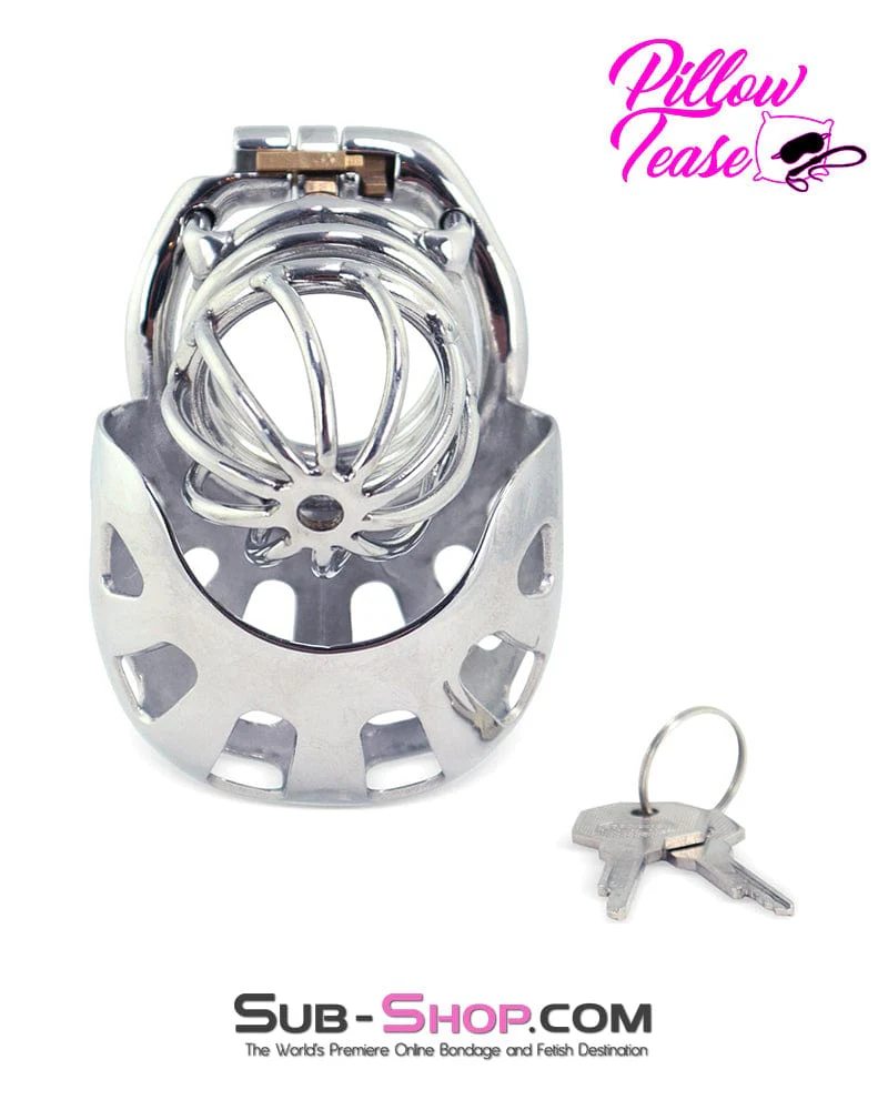 0974AR      Steel Ball Trap Wire Teasing Cock Cage Chastity - Image 3