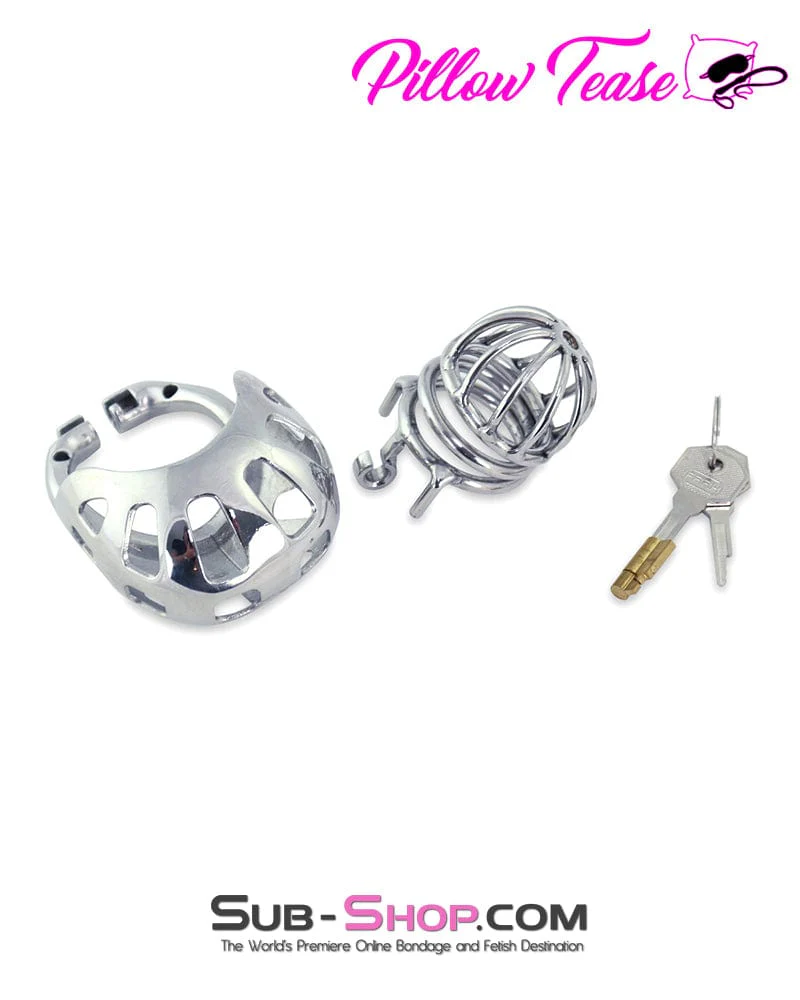 0974AR      Steel Ball Trap Wire Teasing Cock Cage Chastity - Image 5