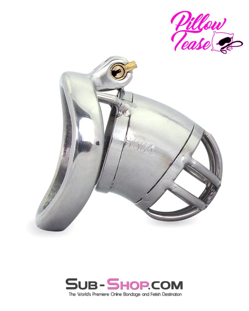 1693AR Storm Drain Locking Steel Male Chastity Cage - Image 2