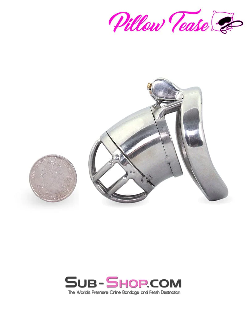 1693AR Storm Drain Locking Steel Male Chastity Cage - Image 4