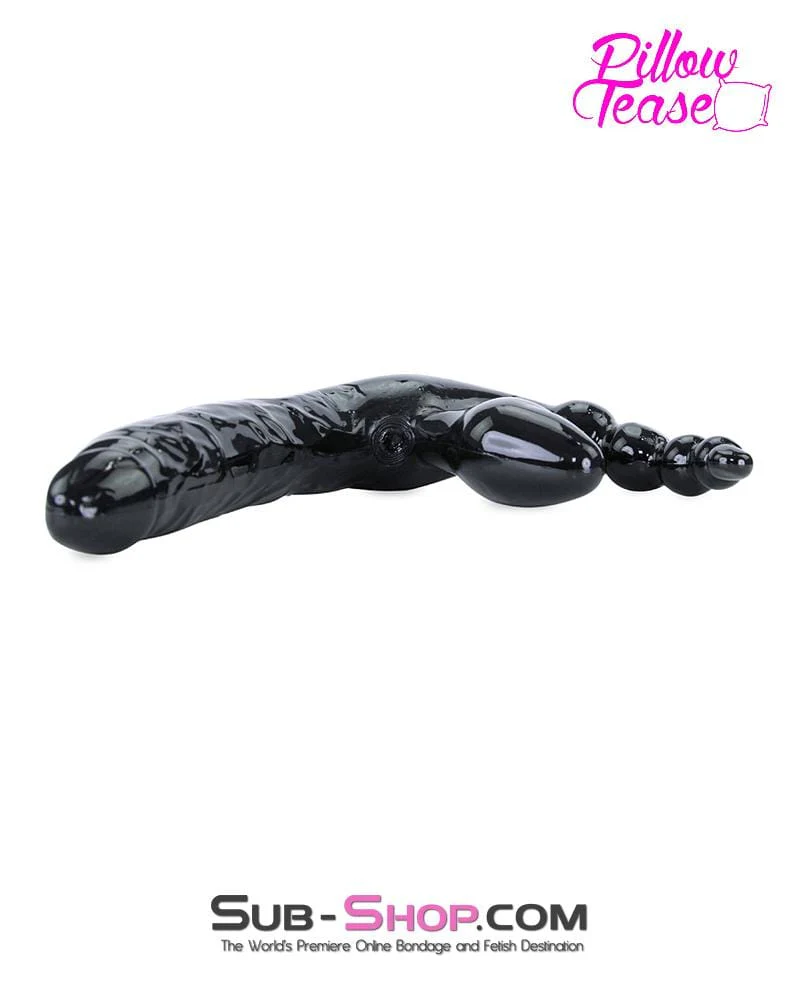 0414E Strapless Strap On Vibrating Dildo with Anal Exciter - Image 2