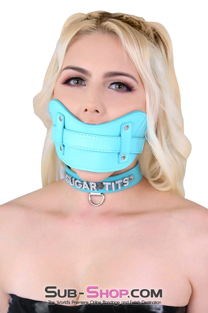 1322MQ Stuff It Good Locking Tiffany Muffler Panel Strap Stuffed Ball Gag