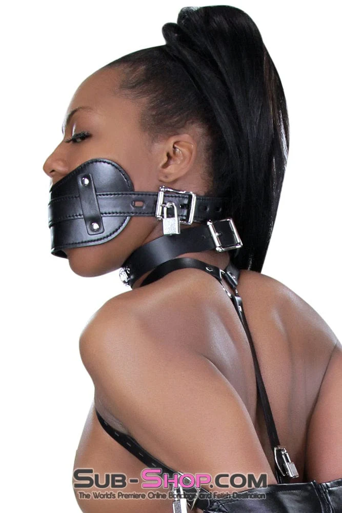 8954DL      Stuffed Slave Mouth Locking Panel Gag - Image 19