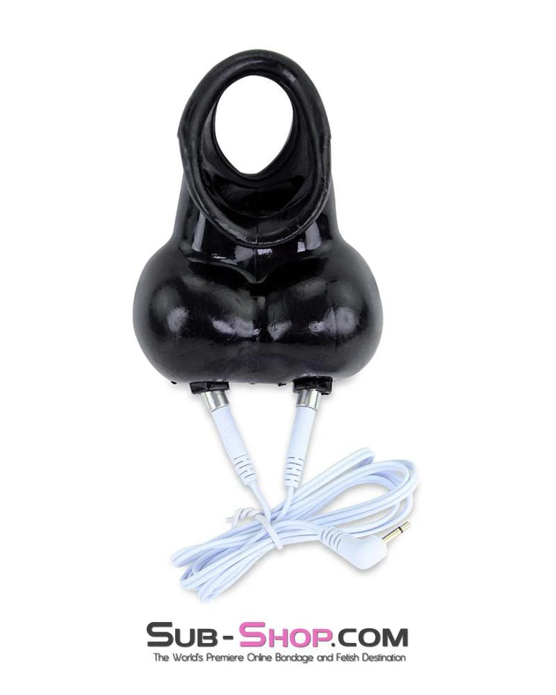 7846M      Sub-Shock Electro-Stim Ball Torture Cage with Cock Ring - Image 2