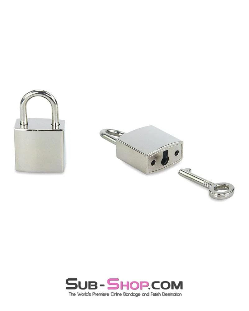 0796AE Sub-Shop Chrome Bondage Gear Padlock - Image 3